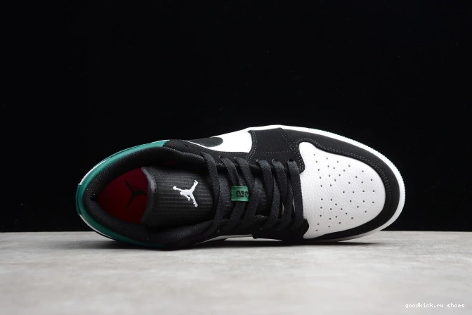 Low Air Jordan Black White 1 553558-113 Mystic Green 0717